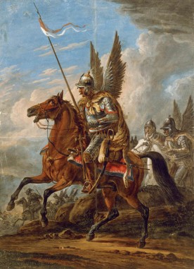 A Winged Hussar flies into battle